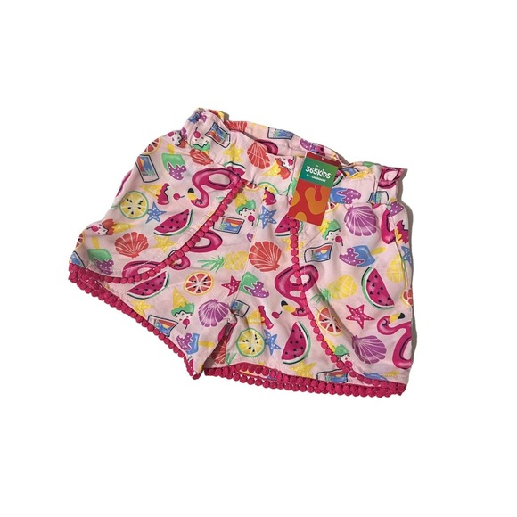 360 Kids Garanimals Girls Size 6 Shorts boho embroidered Set 2 Pcs pink pattern - Picture 6 of 7
